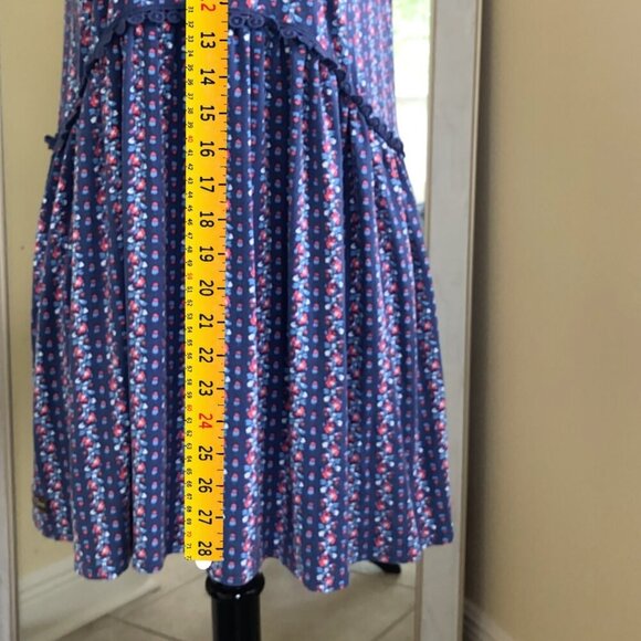 Matilda Jane Beyond the Horizon Tank Top Shirt Medium Blue Floral Racerback - Picture 9 of 10